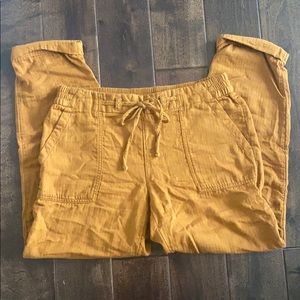 Rusty orange linen pants